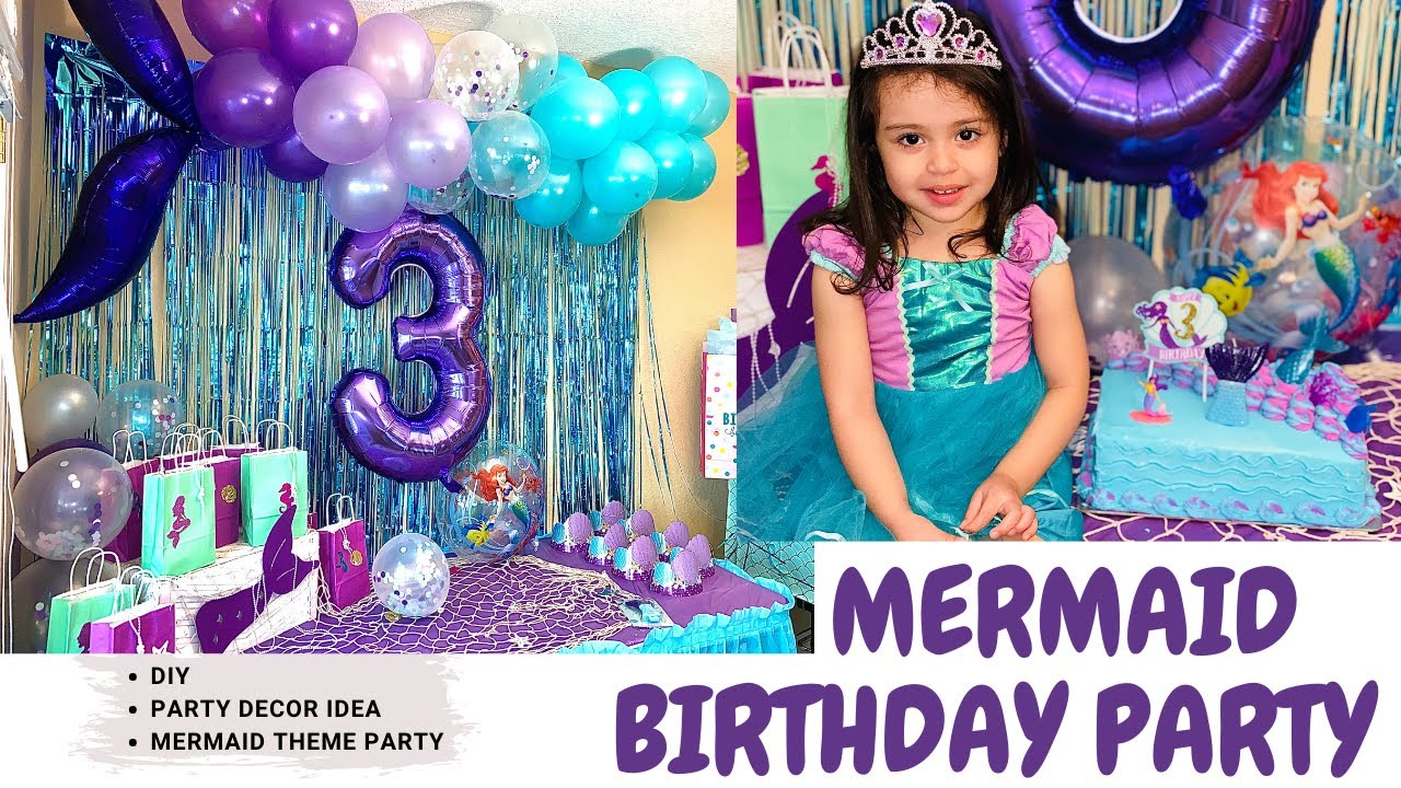 MERMAID BIRTHDAY PARTY THEME 2021 // DIY party decoration ideas 