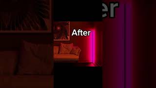 Transform your room in seconds ✨Elegant LED corner lamp for luxury glow 😳Perfect for modern home