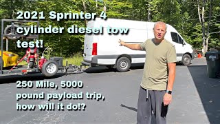 2021 Sprinter Van 4 Cylinder Diesel long haul tow test and review