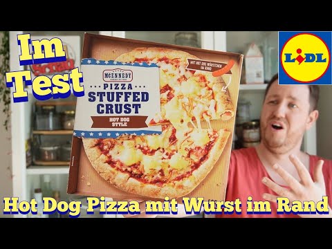 LiDL: MCENNEDY Stuffed Crust Pizza Hot Dog Style im Test - YouTube