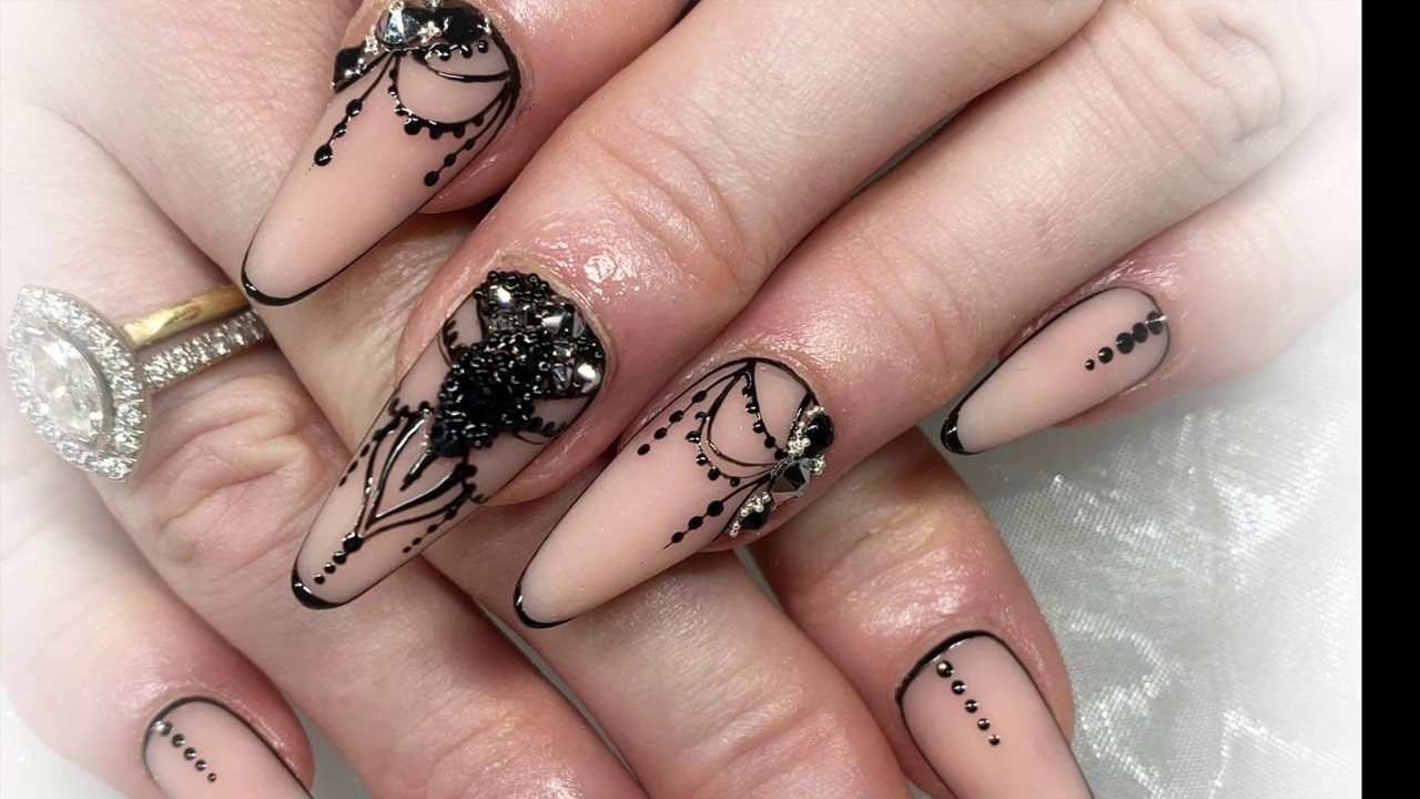 7. Gothic Lace Nail Art - wide 8