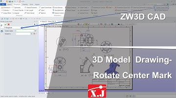 ZW3D คู่มือ สอนการใช้งาน Drawing - Dimension - Rotate Center Mark