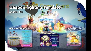 new UPDATE 154 squid game event in roblox weapon fighting simulator!