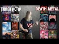 Thrash metal vs death metal  old school guitar riffs battle