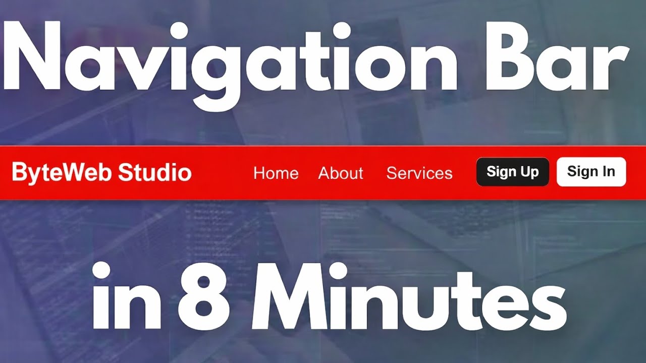 How to Build a Stylish Navigation Bar Using HTML & CSS - YouTube