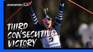 🇫🇷 Justine Braisaz-Bouchet is unstoppable! | Women's 12.5km | World Cup Biathlon | Eurosport