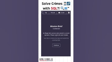 Solve Crimes Using SQL?! 🕵️💻 #shorts