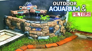 How To Build A Waterfall Aquarium for A Stone Relief House Garden Corner (COMPLETE TUTORIAL)