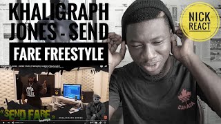 Khaligraph Jones - SEND FARE (Freestyle) AUDIO VISUALIZER  | GH REACTION
