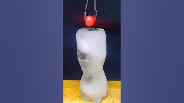 Hot red ball vs Ice satisfying #science #asmr #satisfying #ice