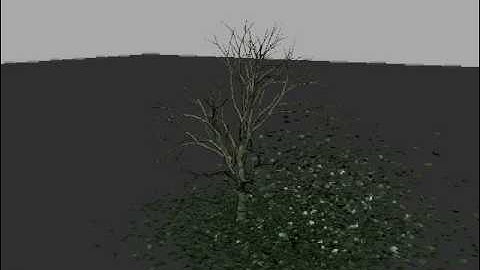 Maya nCloth example - falling leaves