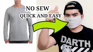 How To Make a Face Mask out of a T-Shirt No Sew