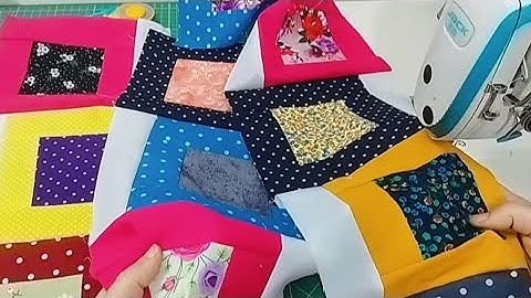 💚I turned the simplest blocks into my most beautiful quilt (with just colorful squares).