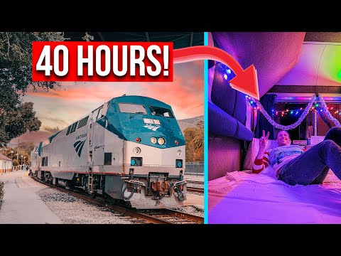 AMTRAK COAST STARLIGHT in a Bedroom Decorated for Christmas! 40 hours from Seattle to LA