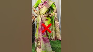 Heavy border Saree draping tutorial | saree draping trick | #saree  #shortsvideo #sareedraping
