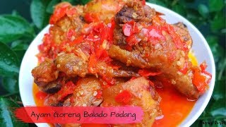 RESEP AYAM GORENG BALADO PADANG SANGAT ENAK, MASAKAN RUMAHAN.. 