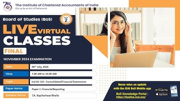 Final Paper 1: FR | Topic: Ind AS 110: Consolidated Financial Statements | Session 1 | 06 July, 2024