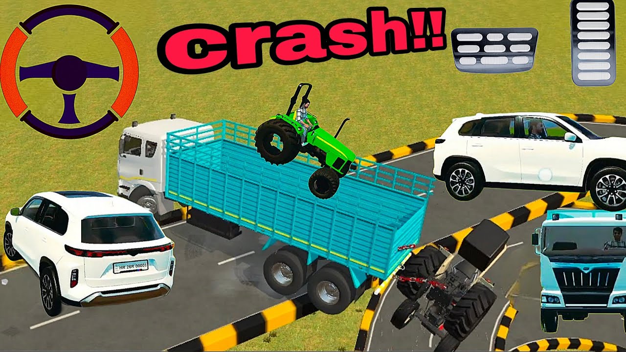 all indian vehicle falls from bridge in game!🕹️