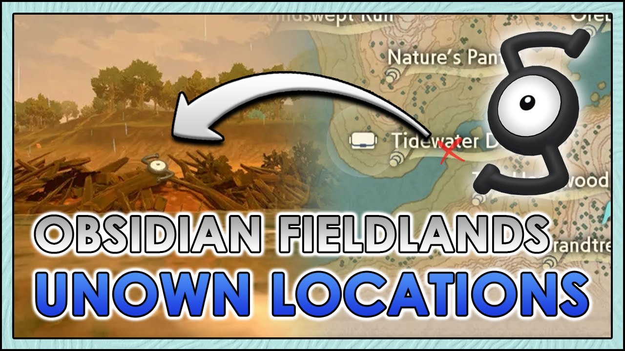 All Unown Locations (Obsidian Fieldlands) - Pokémon Legends: Arceus 