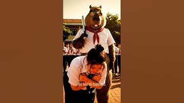 Capy trở thành trùm trường hay Hà Béo😂#ai #veo3 #capybara #funny #shorts