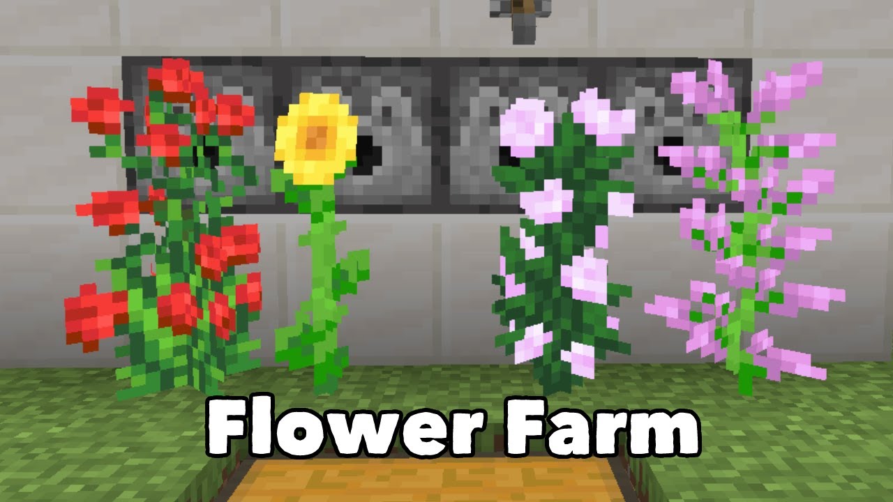 Minecraft Dye Farm Flower Farm Tutorial Java & Bedrock YouTube
