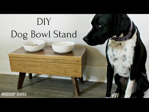 DIY Modern Dog Bowl Stand from Scrap Wood--{just 4 Easy Steps!}