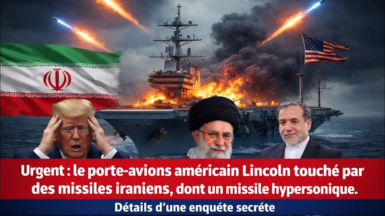 🚨le porte-avions américain Lincoln touché par des missiles iraniens, dont un missile hypersonique