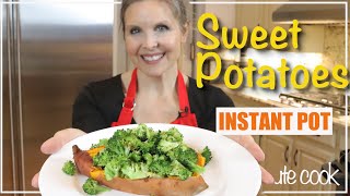 Sweet potatoes - Plant Based Instant Pot Vegan Recipe with roasted broccoli
