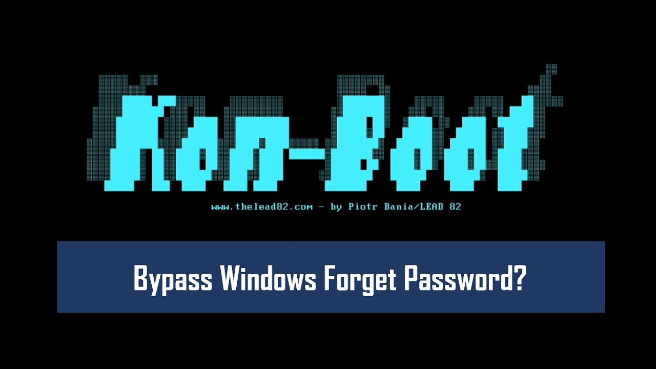 Kon-Boot: Bypass Windows Forgotten Password - Youtube