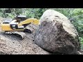 CAT 320D2 GC Excavator Sliding Huge Rockfall