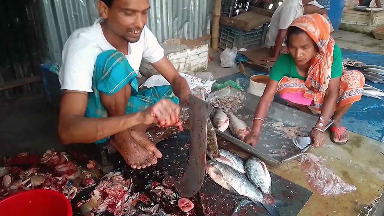 Amazing Live Fish Cutting Skills 2021  Fastest Rui Fish Slicing  Live fish cutting