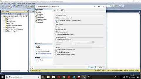 Learn SQL in 3 Minutes--Enable mixed mode authentication in SQL Server
