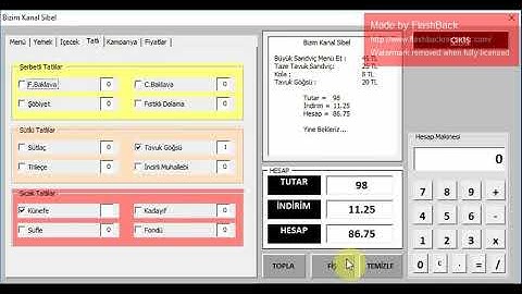 Yazar Kasa Sistemi Excel VBA
