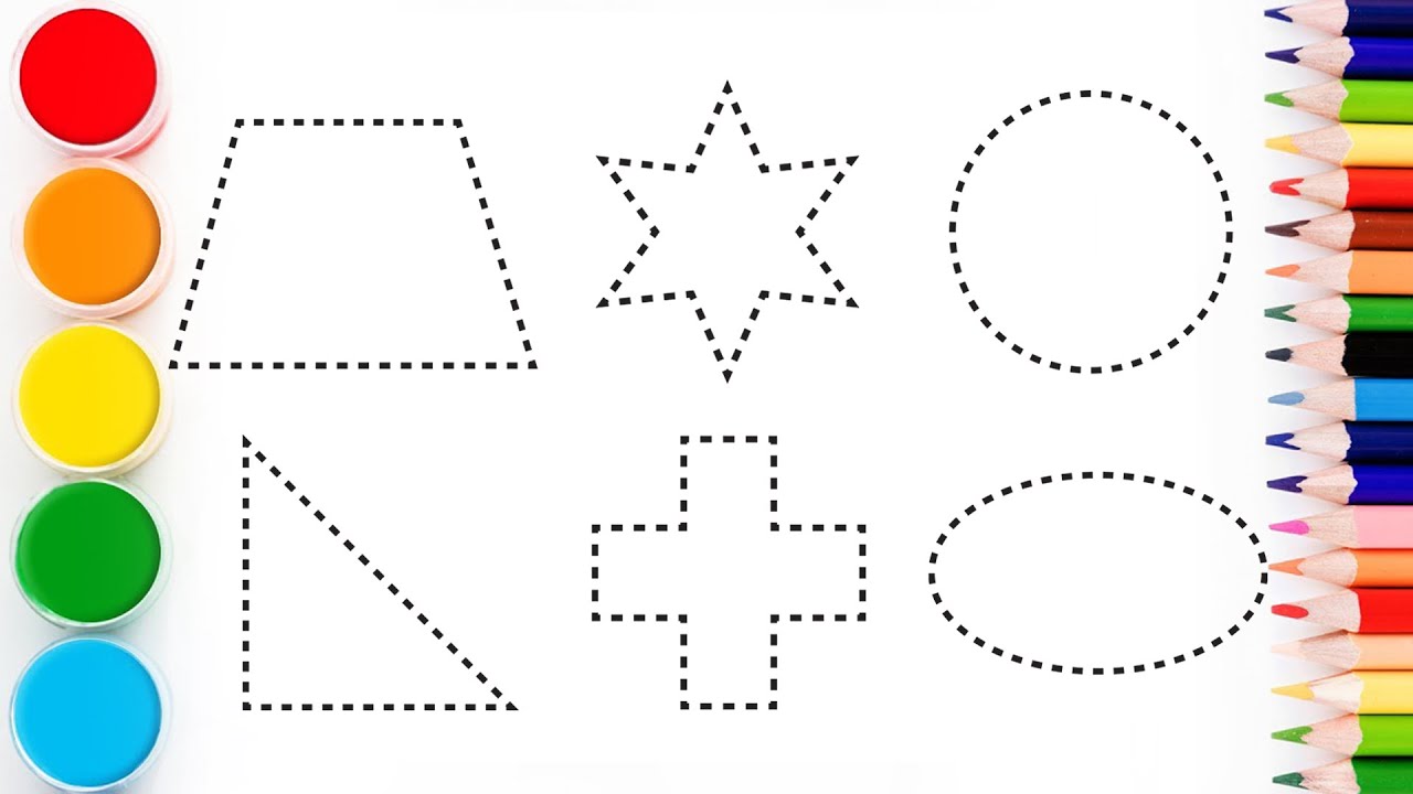How to draw simple 2d geometric shapes | step by step - YouTube