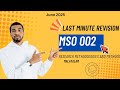 MSO 002 | Research Methodologies and Methods | Exams | June 2025