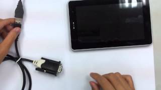 JAKUTech RS232 Uart to USB cable connect to Android Demo