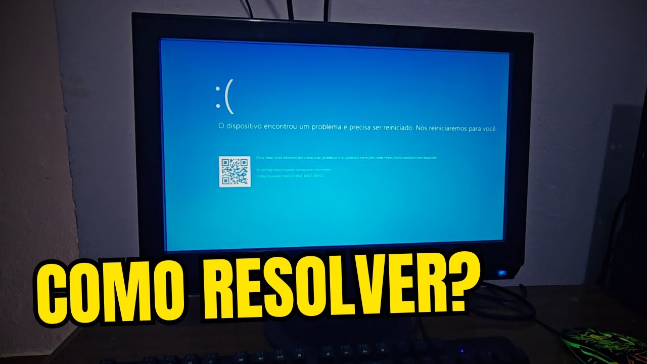 Como RESOLVER Problema de TELA AZUL na Inicialização do Windows - YouTube