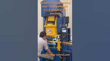 SUNRUI Metal stamping line— C frame single crank power press with servo #feeder is testing #machine