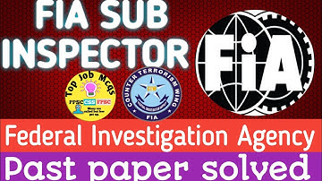 FIA past paper complete solved:FIA Sub Inspector paper:Fia jobs:Fia ldc udc past paper:Fia test 2021