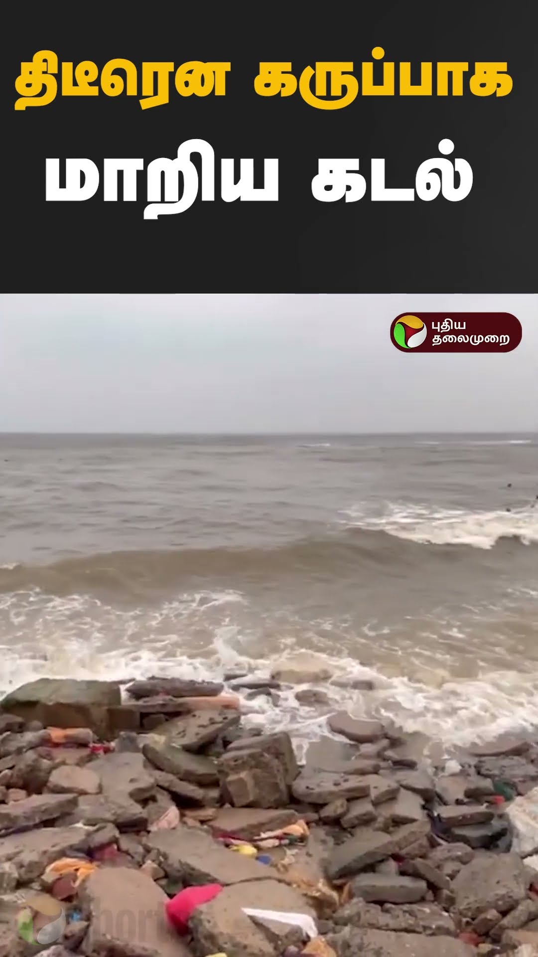 திடீரென கருப்பாக மாறிய கடல்  #shorts #thiruchendur