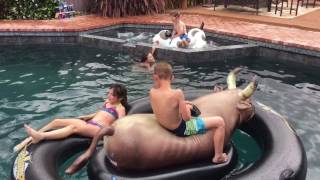 Summer break Kids in pool June 2017