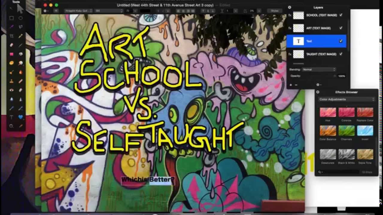SPEED ART - Designing Video Thumbnail for 'Art School vs. Self Taught Which is Better Video'
