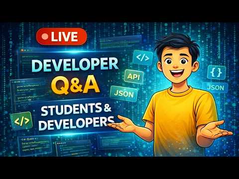 LIVE 🔴 Developer Q&A | Career, Projects & Coding Doubts - YouTube