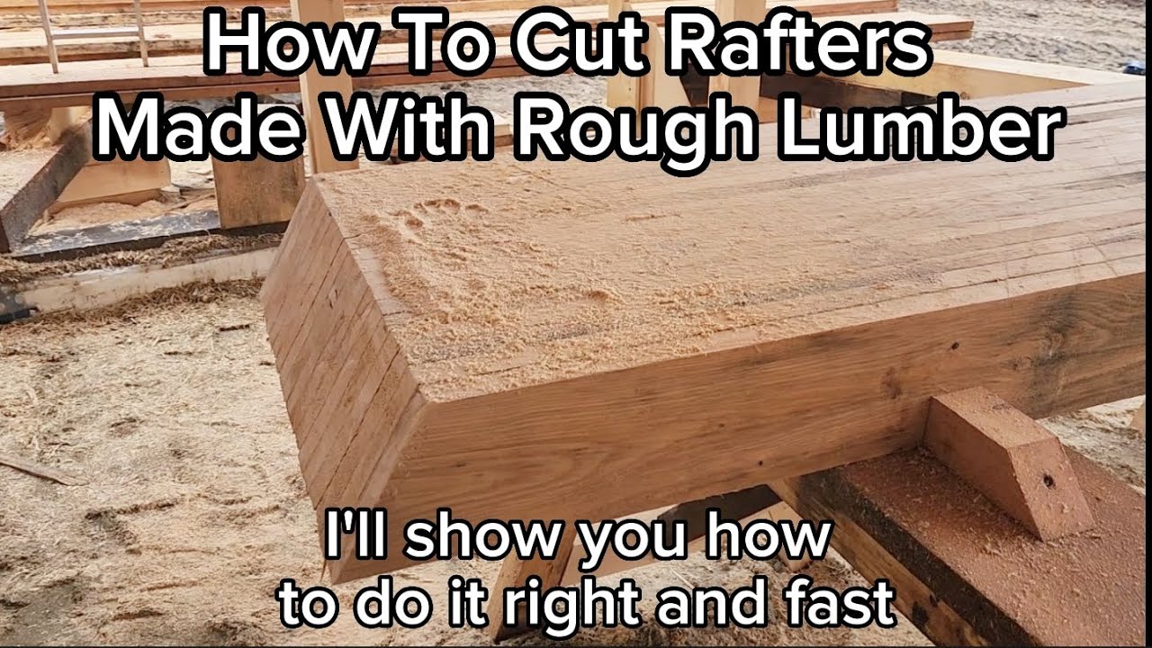 How To Make Rafters With Rough Lumber Fast Step By Step 🇨🇦 - YouTube