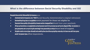 What is the difference between Social Security Disability and SSI