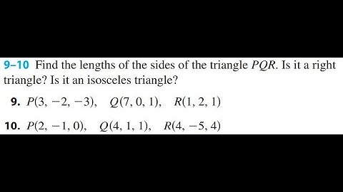 How to find the Lengths and Type of Triangle from 3 points (12.1.10)