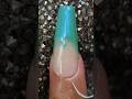 Chrome Turquoise French Manicure with Glitter Gel 💅🏽 Brushes at: ilysmnails .com #nails #art #diy thumbnail
