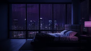 Fall Asleep Faster | 10 Hours of Soothing Heavy Rain at Night for Deep Relaxation | 4K