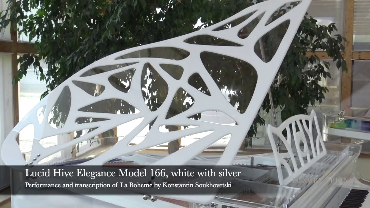 Lucid Hive Elegance - Acrylic Baby Grand Piano by Bluthner