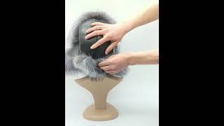 Warm men real fox fur cap male genuine raccoon hats with ear protection 100% natural leather bomber